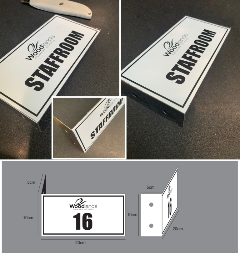 metal double sided pre drilled wall signs 90 degree angle - Edusign ...