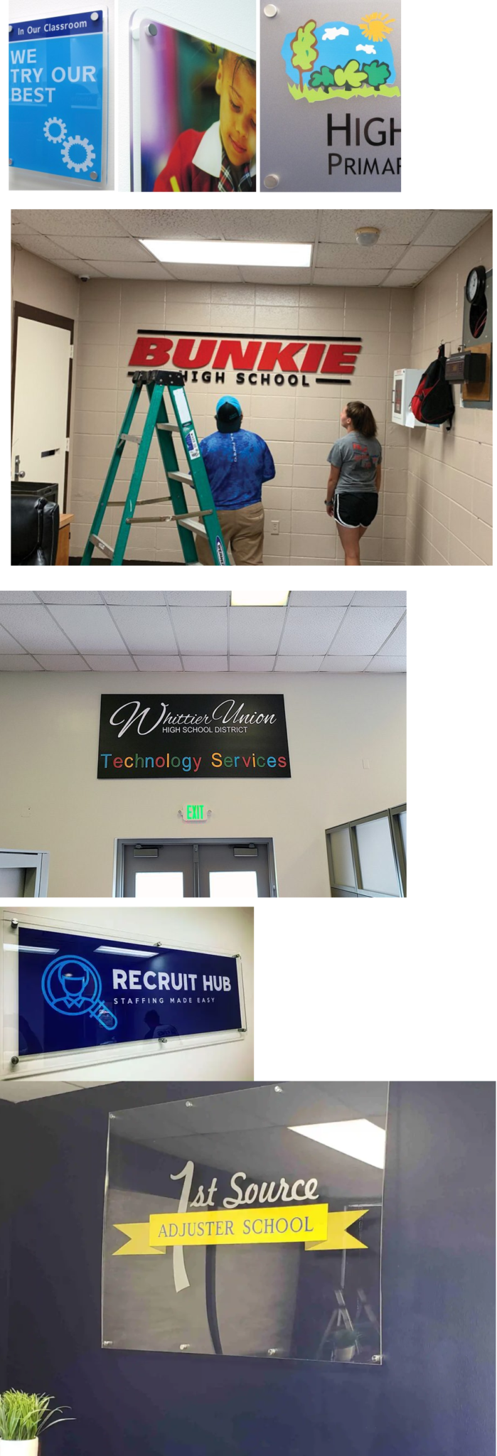 School Acrylic Signs - Edusign: School Banners, Flags, Signs & More